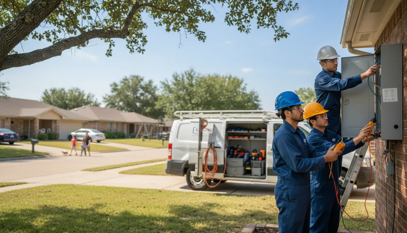 Certified electrician providing emergency electrical services in Spur, TX